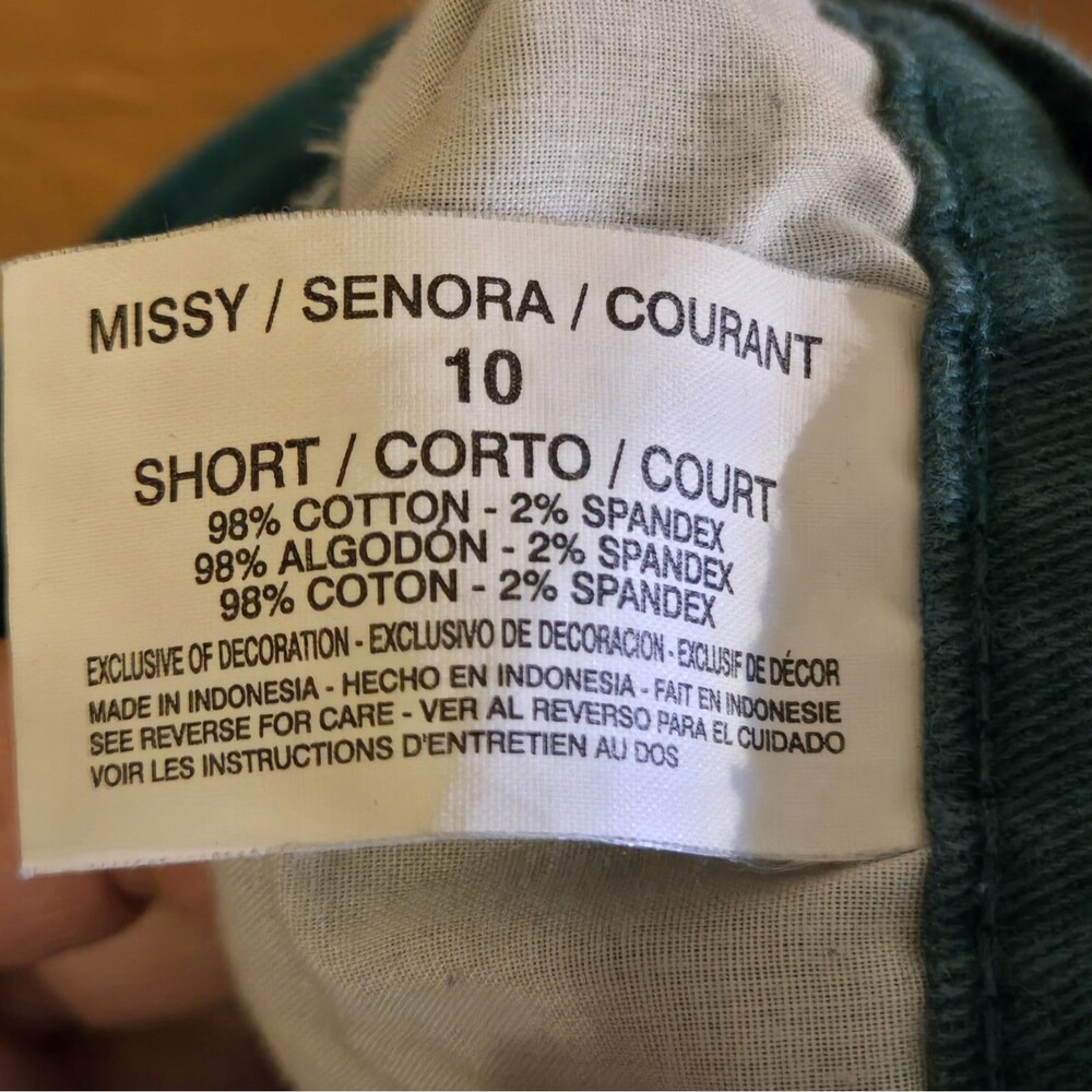 Gloria Vanderbilt Amanda Jeans Missy Short Turq Teal Blue Stretch Denim Pants 10 - Picture 8 of 8